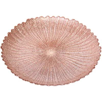 Тарелка 26см «Нимфа» розовое золото