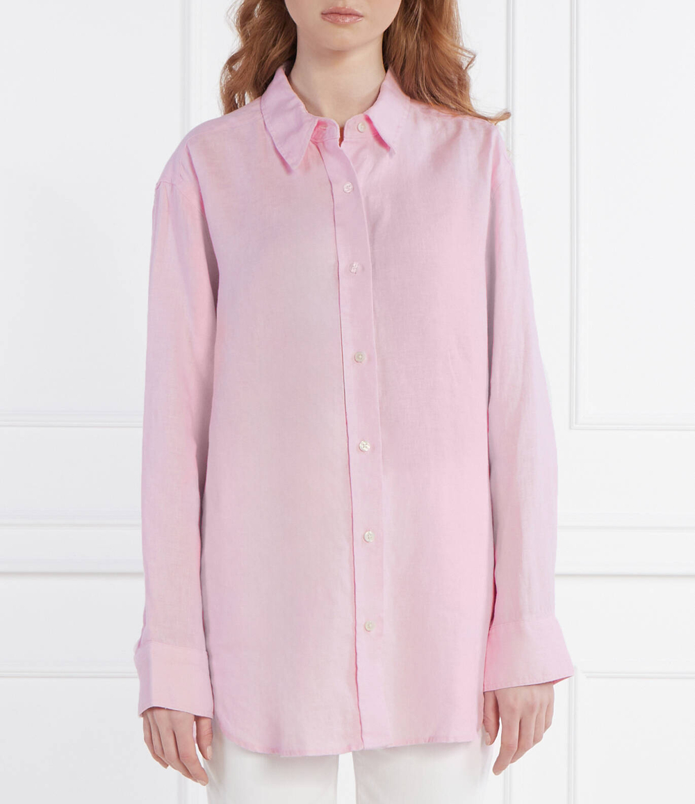 Льняная рубашка Sams\u00f8e Sams\u00f8e - пудро-розовый(F24100188)