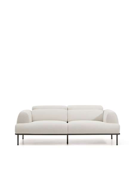 3-местный диван Aurum цвета экрю с откидывающимся подголовником