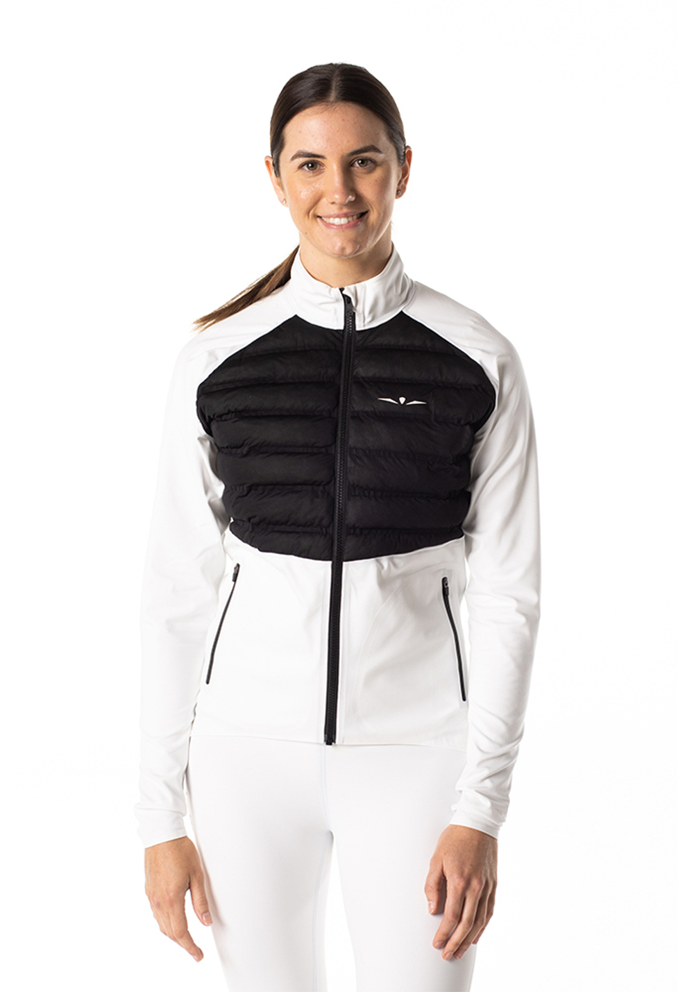 ЛОНГСЛИВ С ПУХОВОЙ ВСТАВКОЙ ЖЕНСКИЙ LONG SLEEVE DOWN PUFFER | WHITE