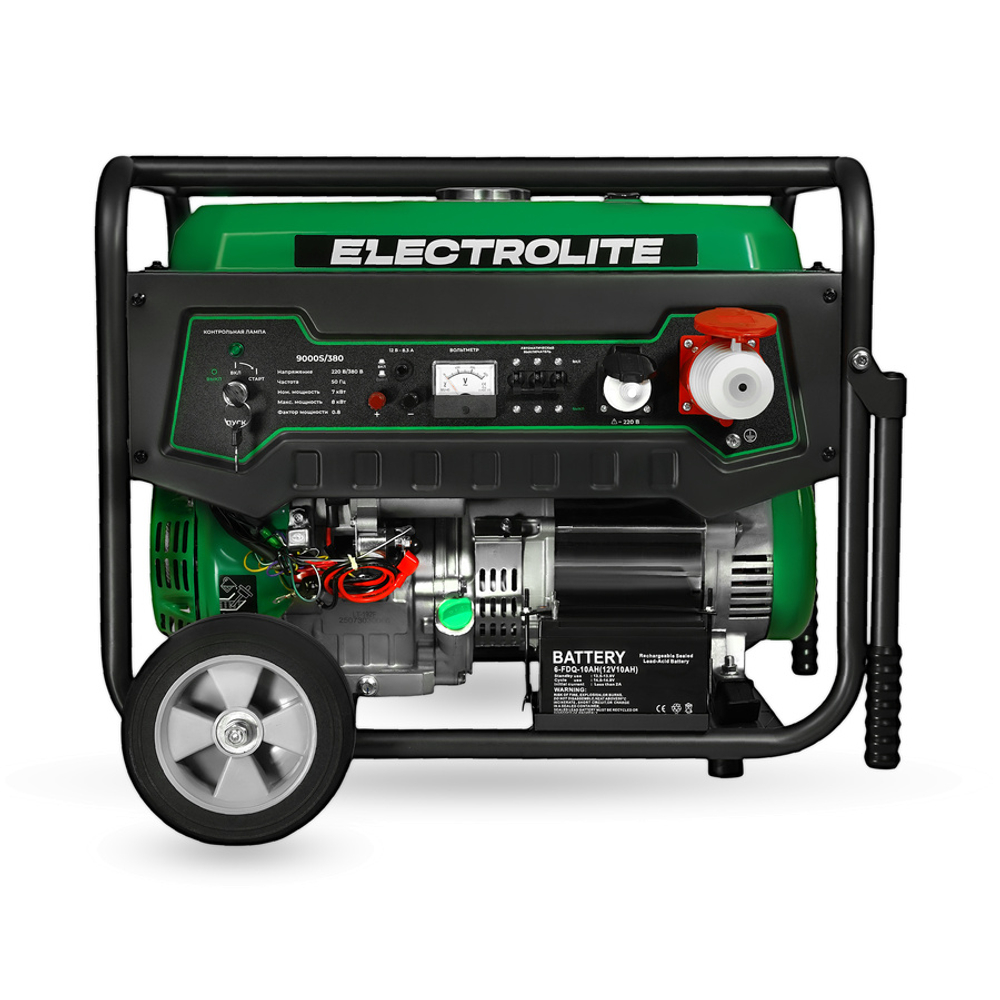 Генератор бензиновый Electrolite 9000S/380 тpёxфaзный