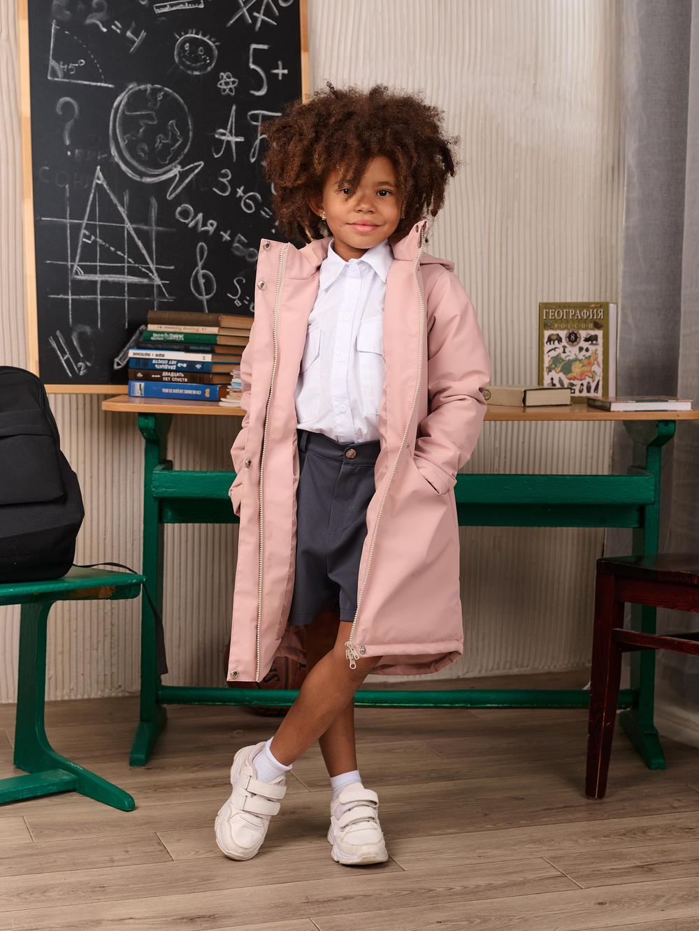 Парка детская  SCHOOL пудра
