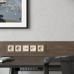 Рамка на 5 постов Favorit (латте, стекло) W0051142