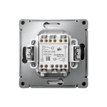 ARTGALLERY 2-клавишный ПЕРЕКЛЮЧАТЕЛЬ, 10АХ, механизм, быстрозажим. клем., БАЗАЛЬТ