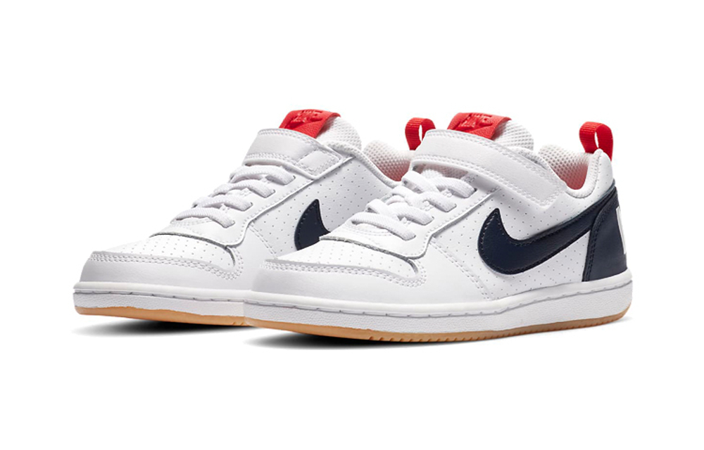 Детские кроссовки Nike Court Borough Low 'White Red Blue' 870025-105