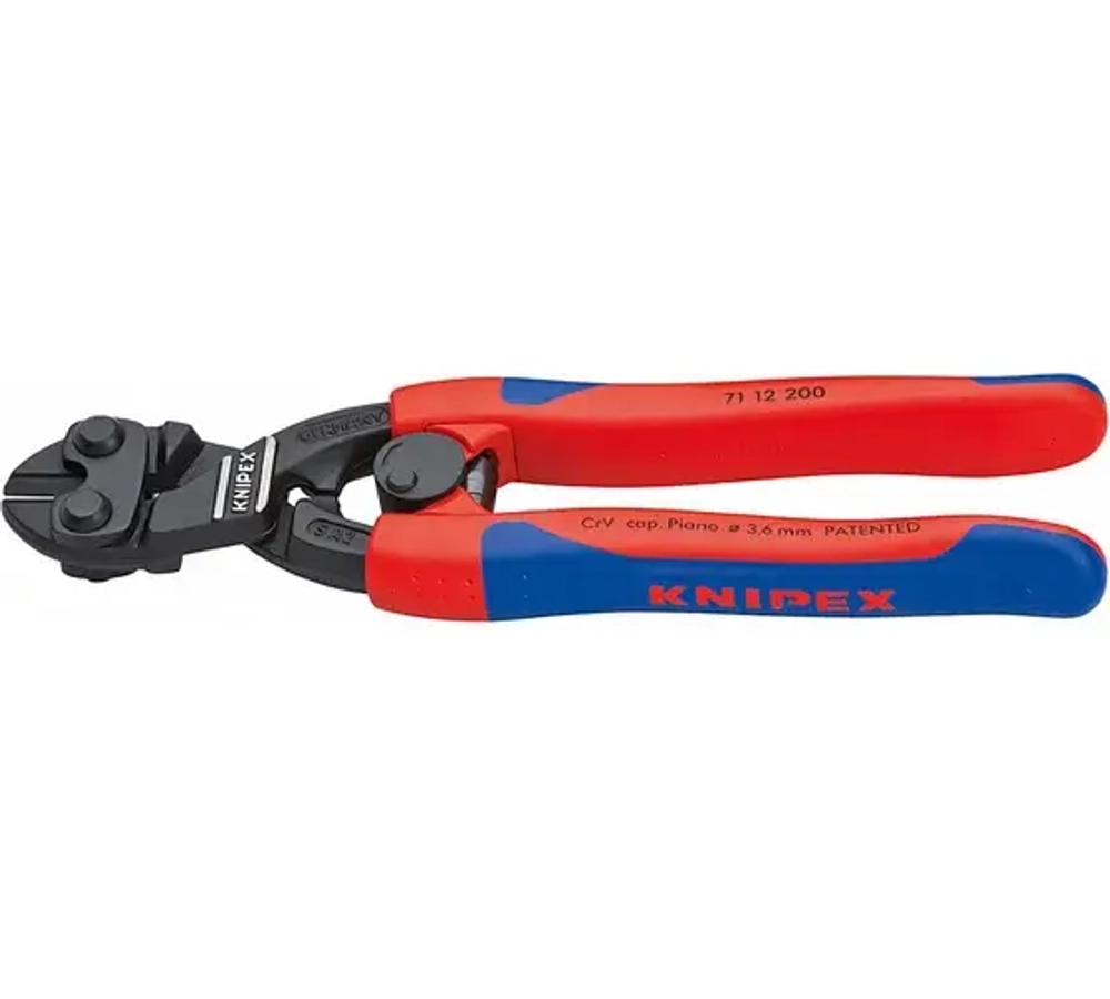 KNIPEX CoBolt болторез, пружина, L-200 мм, рез: провол. мягк. d 6 мм, ср. d 5.2 мм, тв. d 4 мм, роял, шт