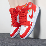 Jordan 1 Mid Barcelona Sweater Red Patent GS
