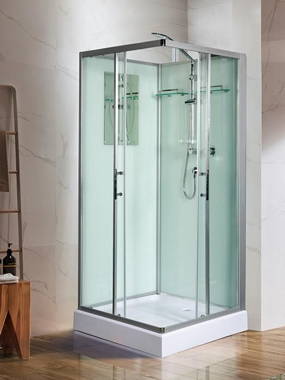 Душевая кабина WeltWasser  WW500 LAINE  801 80х80 см,  прозрачное стекло, поддон низкий