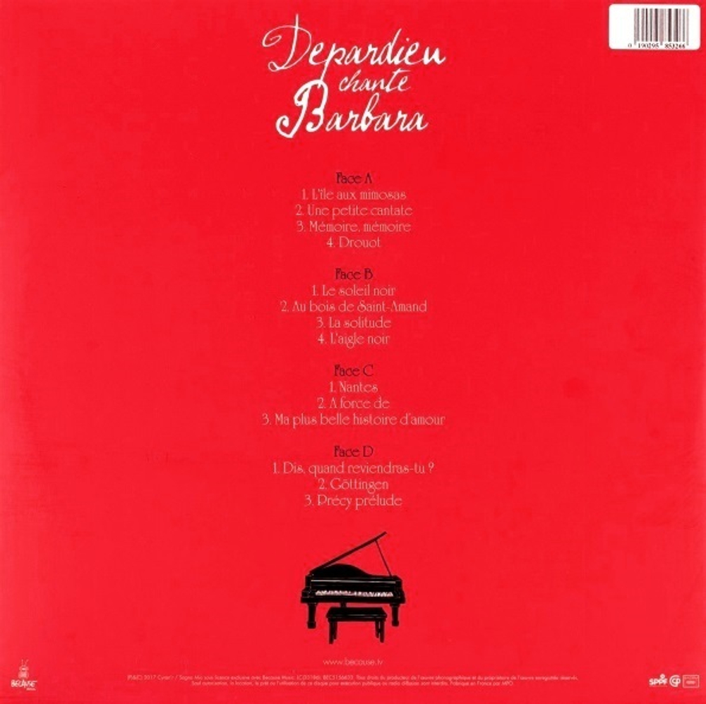 Gerard Depardieu / Depardieu Chante Barbara (2LP+CD)