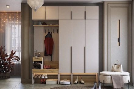 Баско (MebelSon) Набор мебели для прихожей (комплектация К7) кашемир