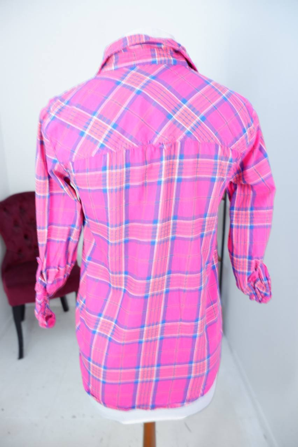 Рубашка Sinsay в стильную клетку, маркировка S, визуально 44 размер