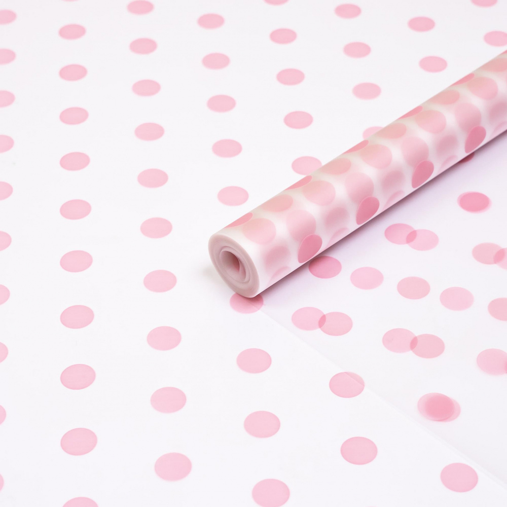 Пленка матовая "Горошек" 60см*200гр