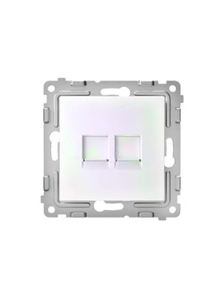 Розетка компьютерная 2-м СП Pixel RJ45 кат.5E механизм перламутр. TOKOV ELECTRIC TKE-PX-RC2-C04