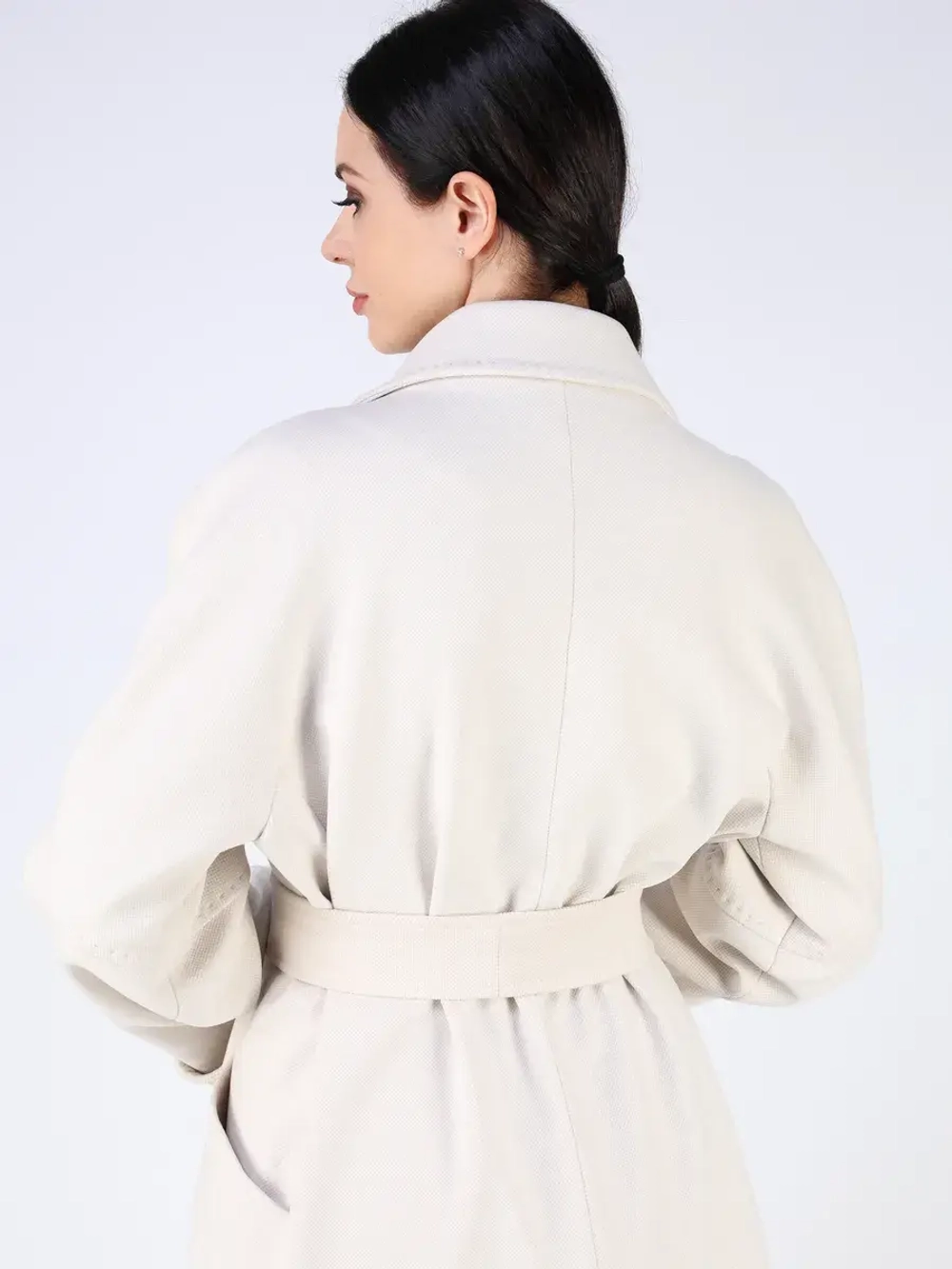 Пальто демисезонное оверсайз с поясом