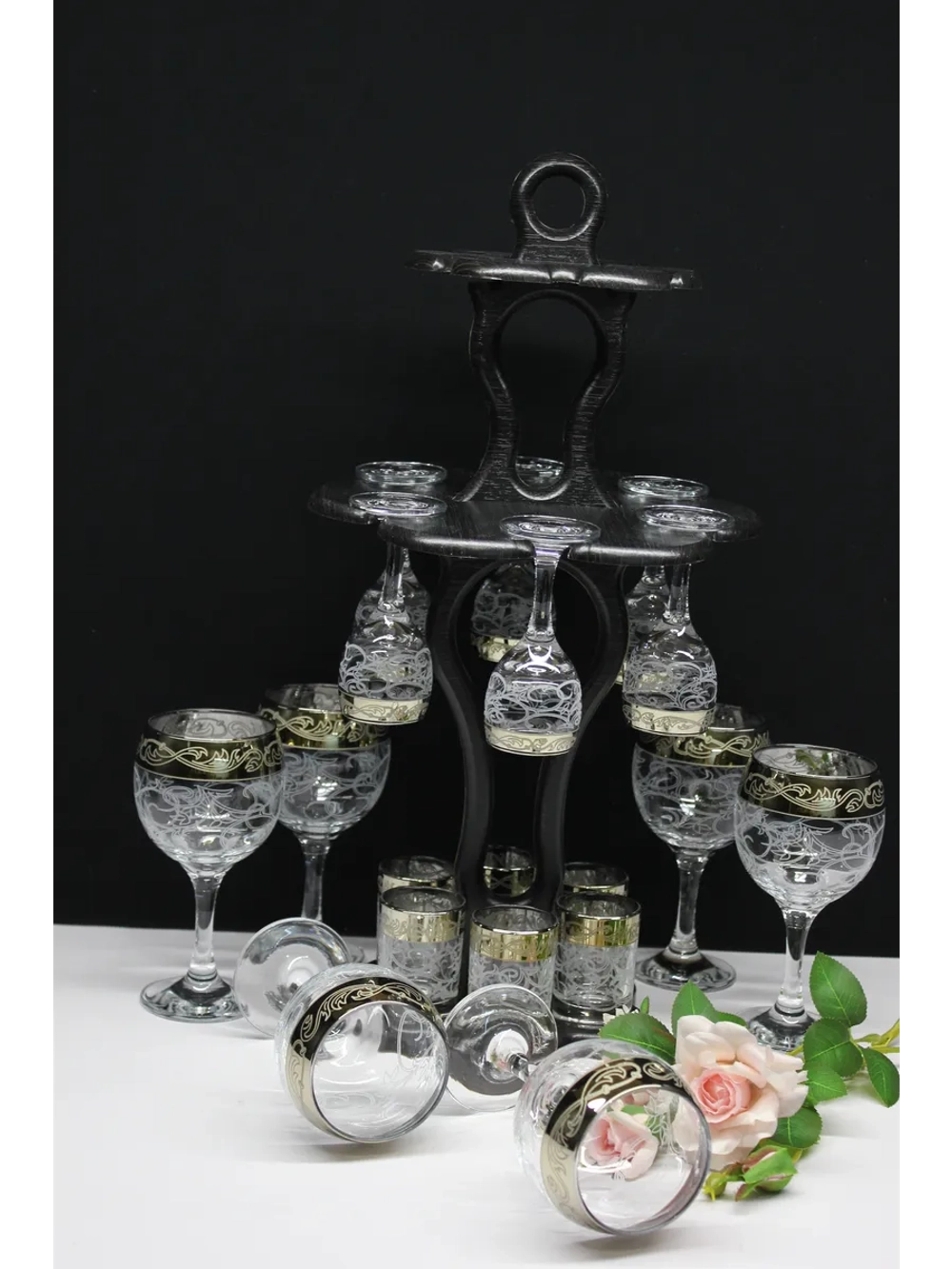 Барный набор 18 предметный с фужером