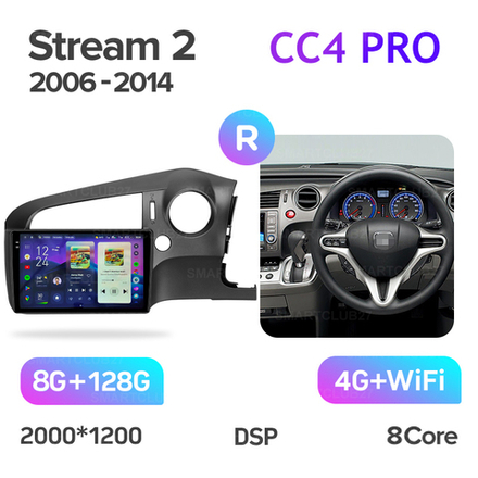 Teyes CC4 Pro 10,2" для Honda Stream 2 2006-2014 (прав)