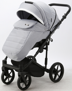 Детская коляска Adamex Rimini Deluxe 2 в 1 RI245 РОЗОВ.КОЖА+ СЕРЕБР.ОТДЕЛКА