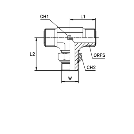 ФИТТИНГ ORFS TEE 12-1.1/16-12