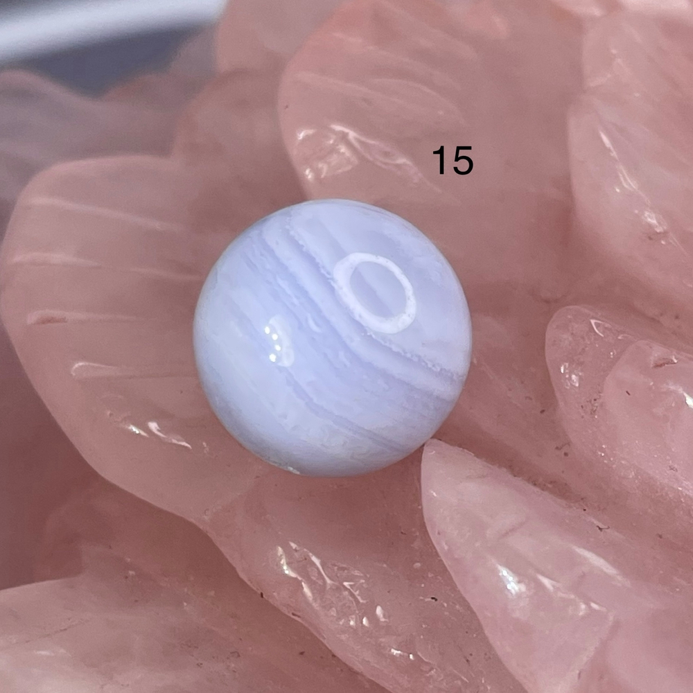 54642  Агат голубой Сапфирин Бусина 12,5мм