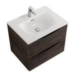 Тумба с раковиной подвесная BelBagno MARINO-CER-N-600-2C-SO-RNG-P Rovere Nature Grigio, раковина белая BB-8099-60