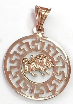 Ювелирная подвеска из серебра с позолотой Телец