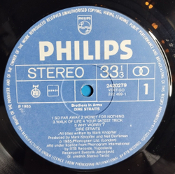 Винтажная виниловая пластинка LP Dire Straits Brothers In Arms (Югославия 1985)