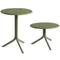 Регулируемый пластиковый стол Spritz Ø60 см, зеленый