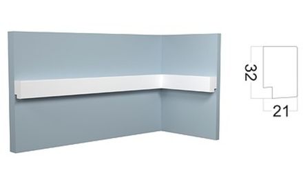 Молдинг Контур под покраску, 32x21 мм