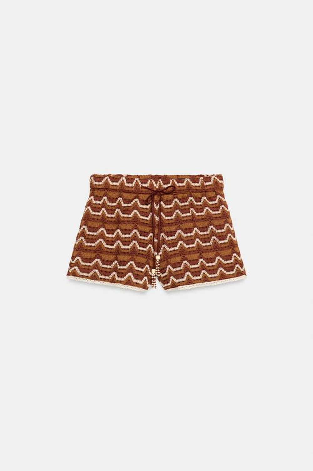 ZARA ШОРТЫ КРОШЕ, ТЕРРАКОТОВЫЙ