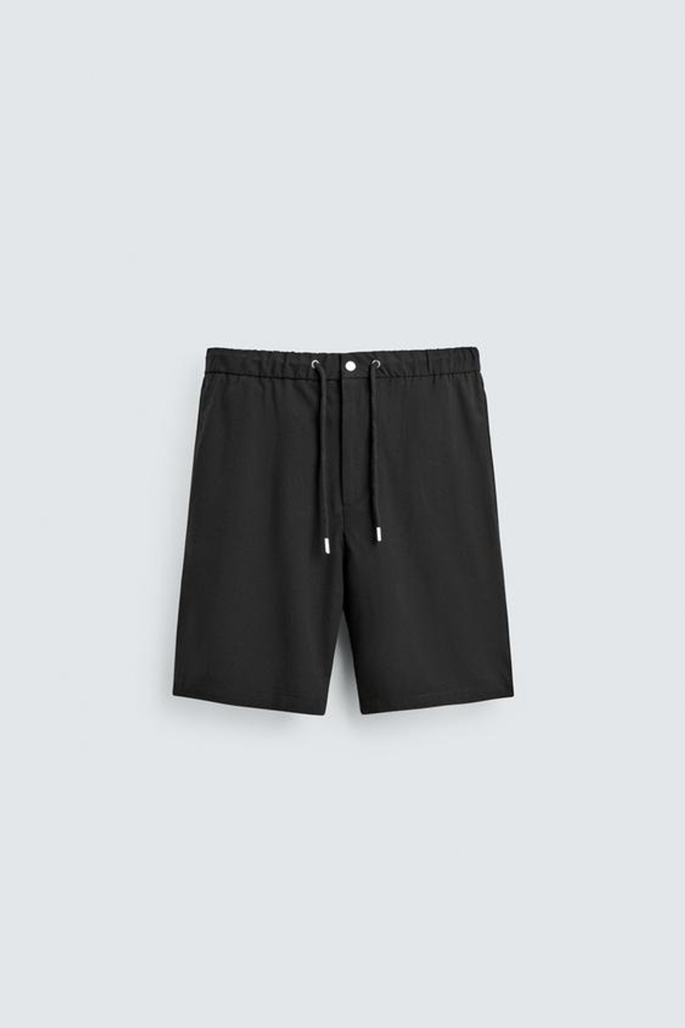 ZARA ТЕХНИЧЕСКИЕ ШОРТЫ RELAXED FIT, ЧЕРНЫЙ