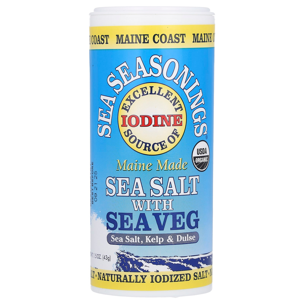 Maine Coast Sea Vegetables, Sea Seasonings, морская соль с морскими водорослями, 43 г (1,5 унции)