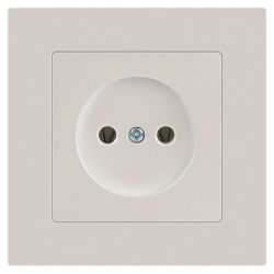 Розетка Intro Accent 6-201-06 2P 16А-250В IP20 СУ AL/CU перламутр