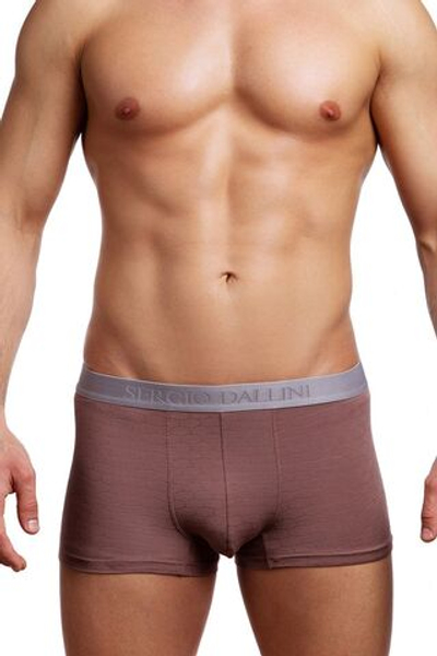 Трусы-боксеры с мягкой эластичной резинкой (Размер: XL) (Цвет: коричневый)