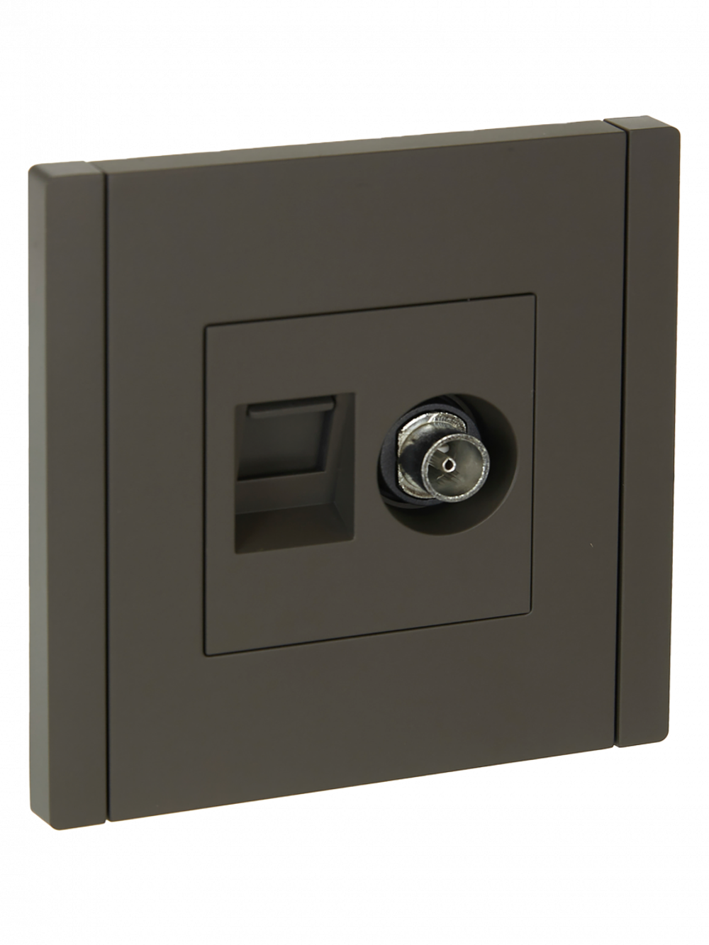 FORTE&PIANO Розетка двойная TV+RJ45 кат.6 FP337 серый IEK