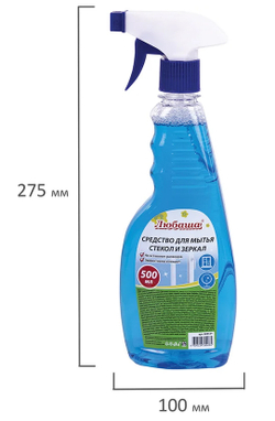 Средство для мытья стекол "ЛЮБАША" Морозная свежесть 500мл распылитель (12шт) 608534