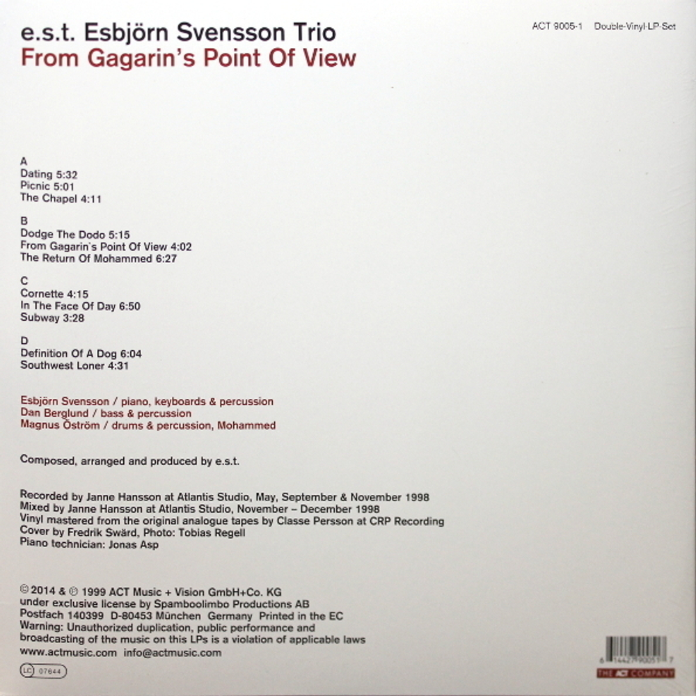 E.S.T. Esbjorn Svensson Trio / From Gagarin's Point Of View (2LP)