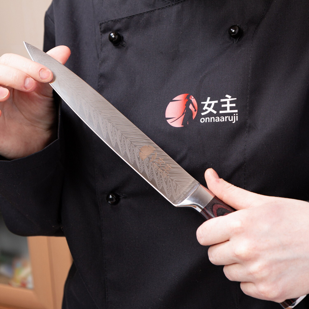 Разделочный кухонный нож для мяса и рыбы Onnaaruji. Длина лезвия 20см. Премиум