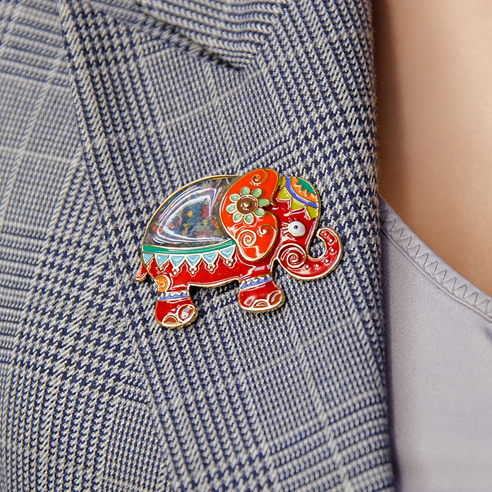 Брошь Shadore Слон XZ2293.9 R/G