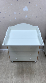 Пеленальный комод Incanto Nuvola Lux 800/5 (откидной столик) цвет белый/бук