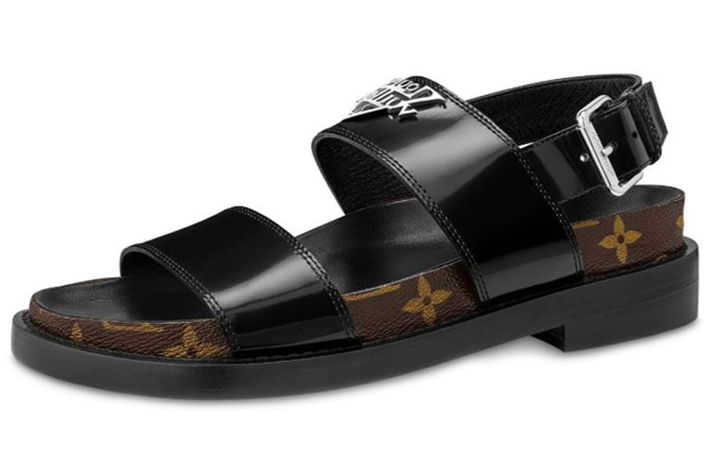 LOUIS VUITTON Crossroads Sandals "Black" Women"s