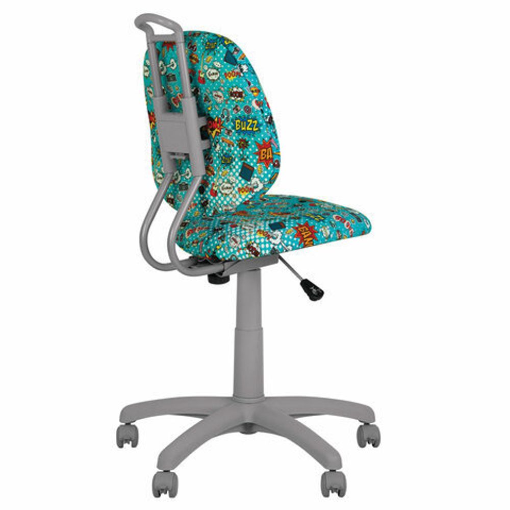 Кресло детское "VINNY GTS" без подлокотников, бирюзовое с рисунком