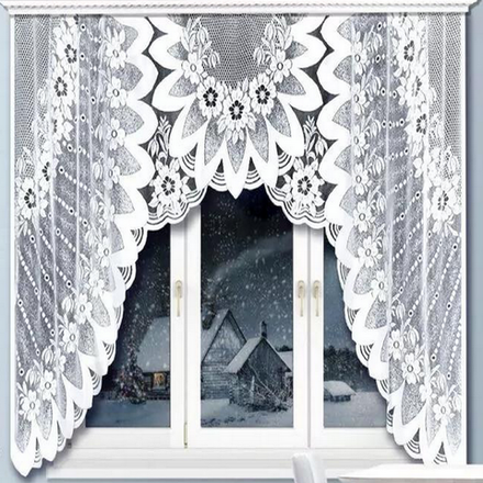 Занавеска "ФМ. ЖАР-ПТИЦА" модель 492 рис.2-24-02, на шторной ленте, цвет белый, Россия.