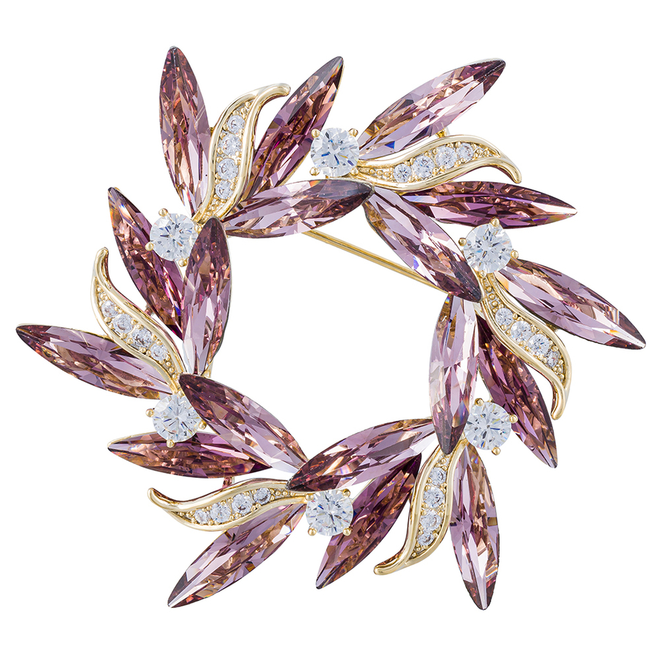 Брошь Fiore Luna ВЕНЕЦ Zircon Crystal XR14425C1 V/G