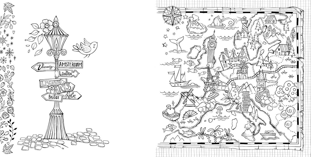 Meine Reise durch Europa. Rita Berman. Coloring book