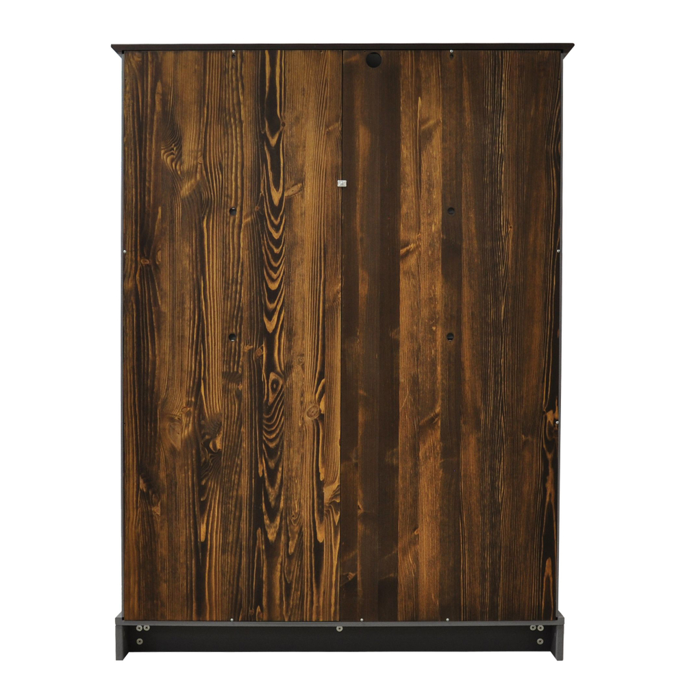 Шкаф витрина, 103х41х139, Лэйквью, буфет в кухню, сервант с 2 раздвижными дверями из массива дерева, MAKOSA