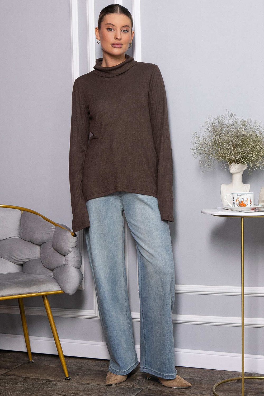 Джемпер В объятьях нежности (кофе) Б14446-4М LT Collection