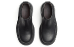 Bottega Veneta Leather Tire Chunky Sole Ankle Chelsea Boot Black