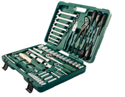 S04H52477S Набор инструмента универсальный 1/4", 1/2"DR, 77 предметов