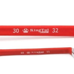 Ключ накидной, отогнутый на 75град. в прорезиненной оплетке 10х11м KingTul kraft KT-201011k