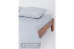 Постельное белье GoodNight Pure Страйп-сатин евро (пододеяльник и 2 наволочки), серо-голубой